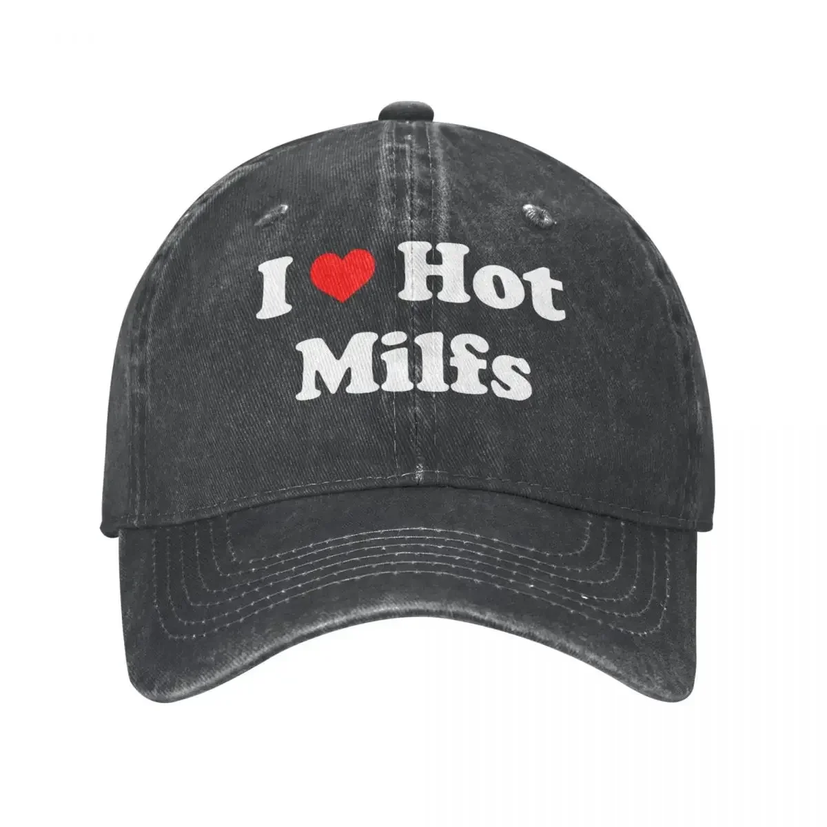 

Milf Man I Love Fishing Men Women Baseball Caps Distressed Cotton Caps Hat Vintage Outdoor Workouts Adjustable Snapback Cap