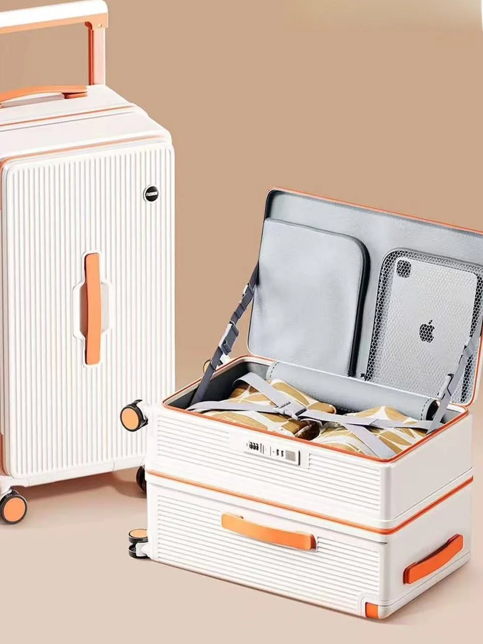 大容量 レディース 28インチ 32インチ 特大 30インチ 厚手 耐久性のある荷物入れ サイドオープン 深型 カーゴ ワイドプルロッド パスワードロック付き 旅行用スーツケース