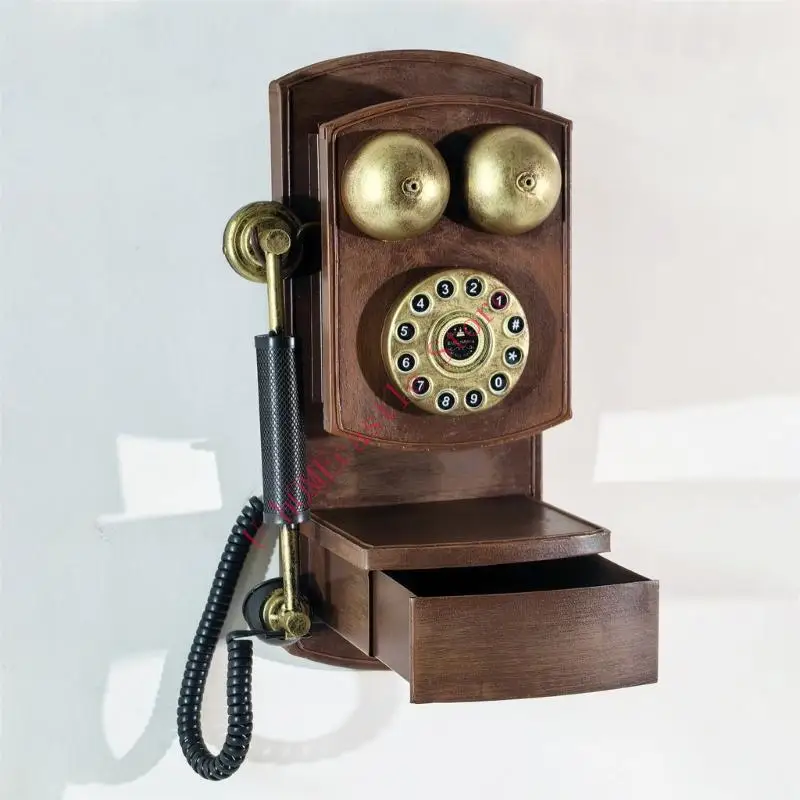 63HF Retro Creative Phone Model,Rotary Dials Phone Antique Landline Telephone Decors