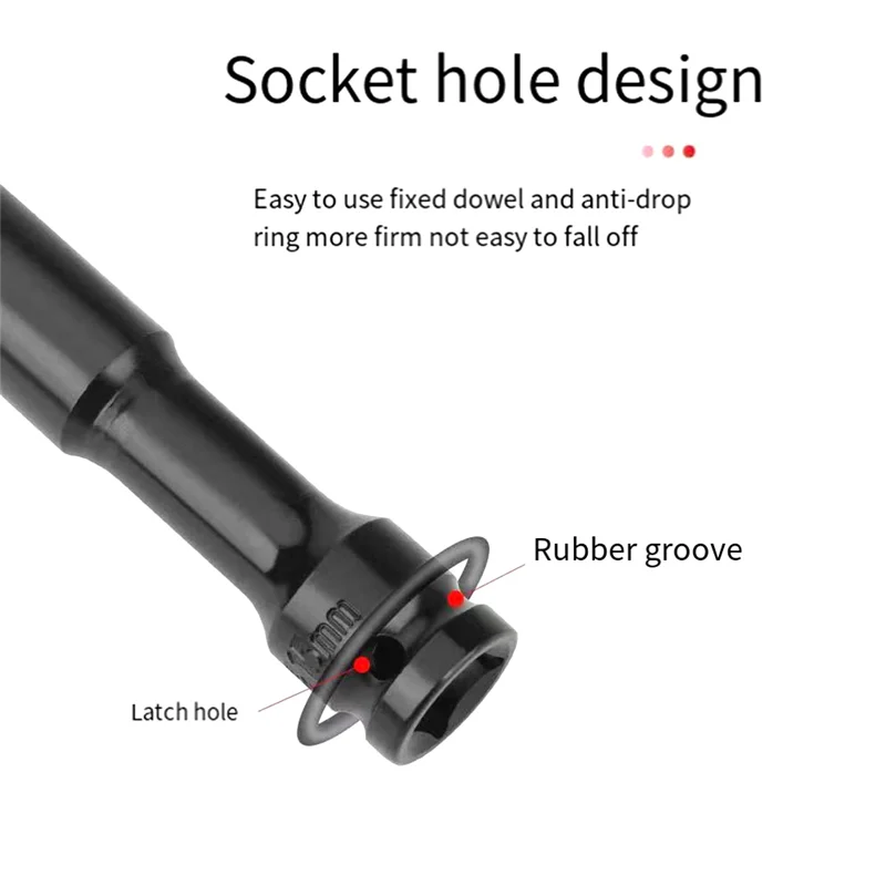8 STKS 1/2 Drive Socket Head Slagmoersleutel Hex Adapter Spanner Converter Zwart-B91B