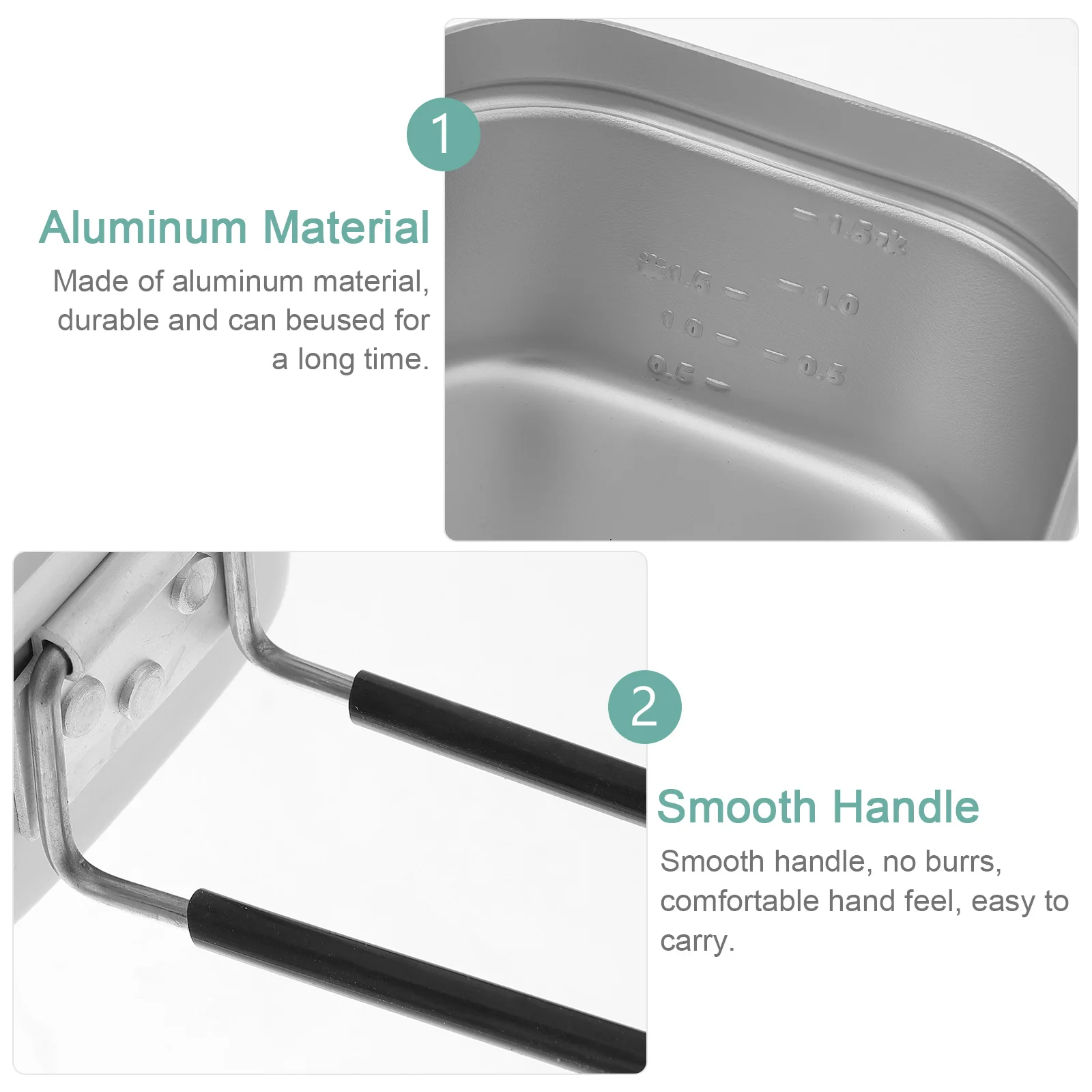 

1 Pcs Aluminum Hiking Lunch Box Kit Lightweight Metal Container For Camping Outdoor Picnic Food Storage