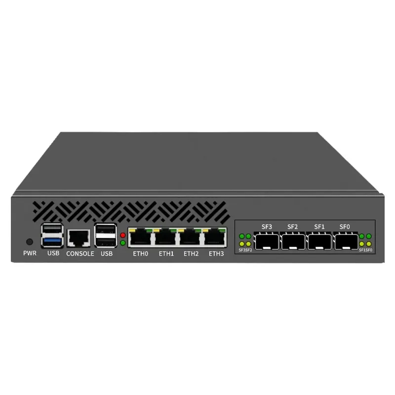 【New Arrival】R Mini 1U 9.5 Inch Rackmounted Router N100 N150 N200 N305 N355 4*2.5G Expansion 1G 10G SFP+4G/WIFI OPNsense TPM Har