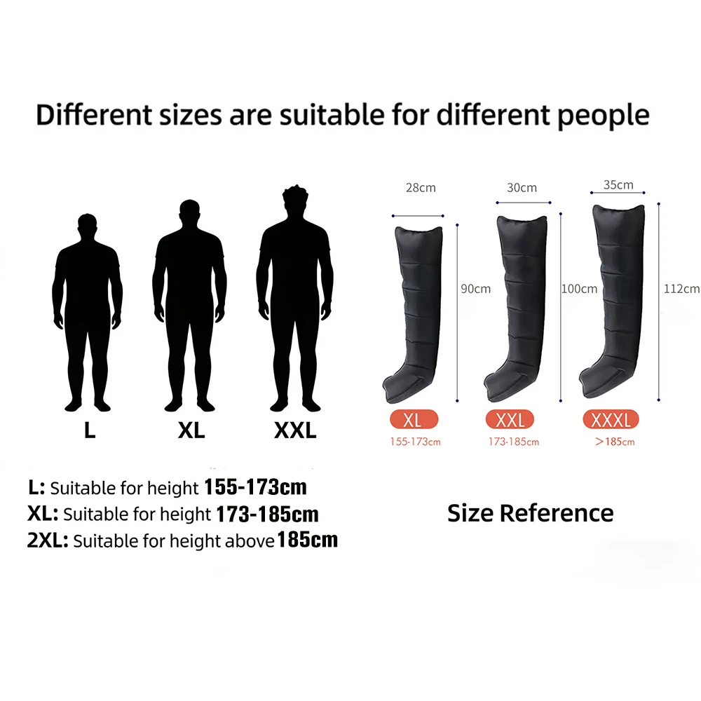 MF-AW1 Cordless Air Pressure Compression Legs Boots 5 Modes Wireless Remote Control Rechargeable 5000mAh Battery
