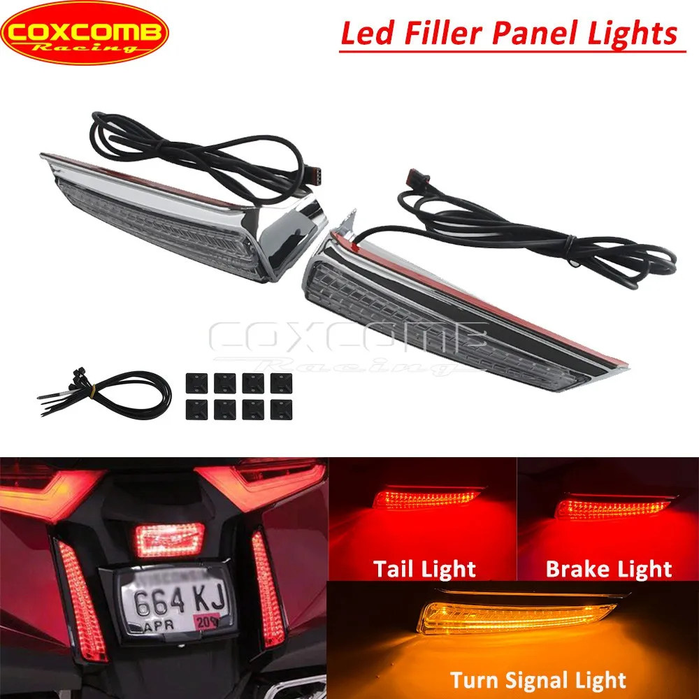 Front Vent Trim LED Turn Signal Light Motorcycle Decorative Indicators Daytime Running Lamps For Honda Gold Wing Tour 2018-2026