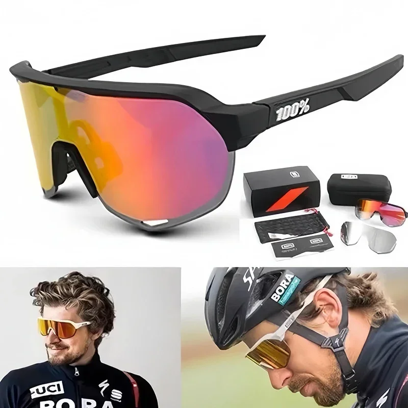 100 New Fashionable Outdoor Sports Sunglasses Are Suitable for Bicycles, Mountain Bikes, and Motorcycles. Windproof Goggles