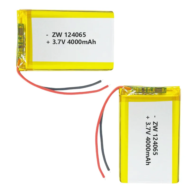 

Полимерный литиевый аккумулятор 124065, 4000 мАч, 3.7В, для Bluetooth-наушников, колонок, электрических игрушек, мягкий корпус