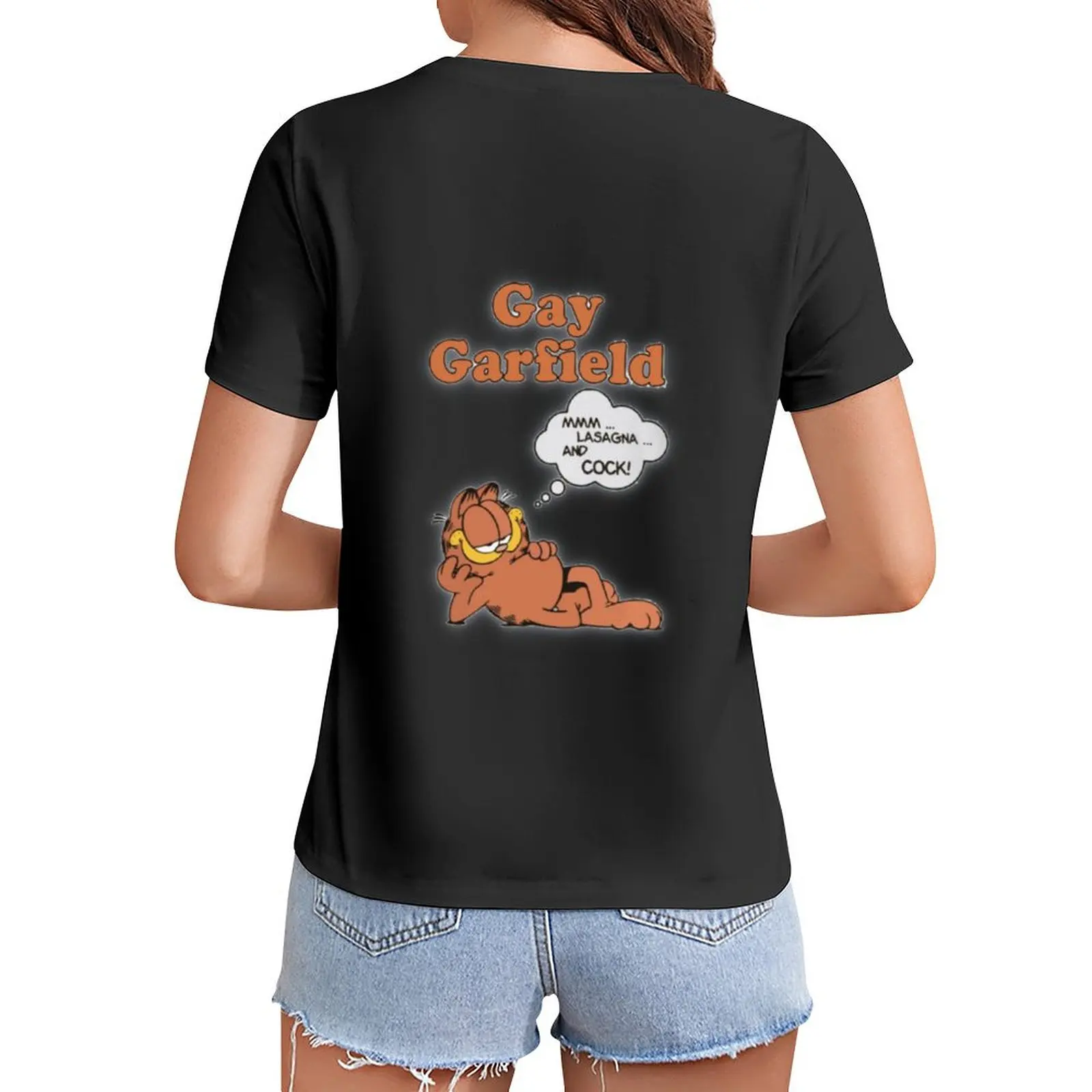 

Gay Garfíeld T-Shirt funnys animal print shirt for girls new edition Aesthetic clothing t-shirt dress for Women long