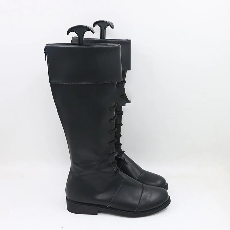 Anime dieses Mal wurde ich als Schleim Rimuru Tempest Cosplay Party Schuhe lange schwarze Kunstleder stiefel nach Maß wieder geboren