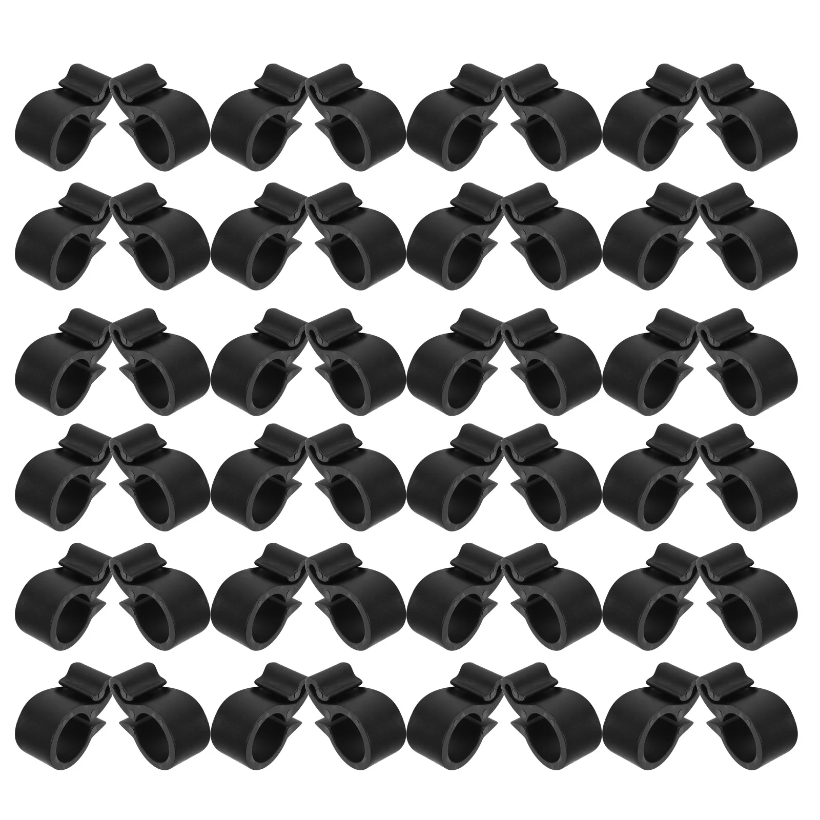 

50Pcs Durable Plastic Clamp Hooks Easy Installation No Tools Needed Weather-Resistant Irrigation Hose Clips Garden Tube Fixing