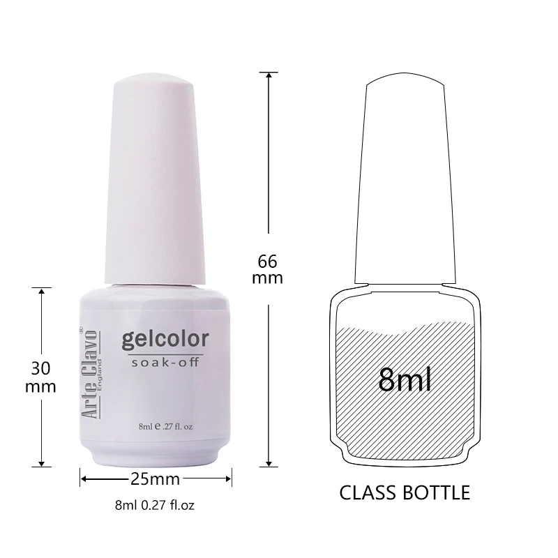 Arte Clavo Gel Nail Polish Varnishes Pure Color Semi Permanent Base Top Need UV LED lamp Manicure Gel Paint Hybrid Nails Art Gel