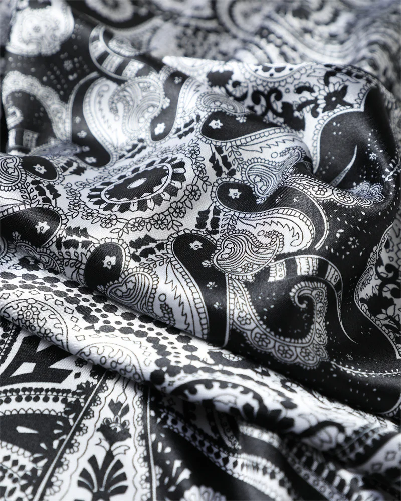 90*90cm Damen Mode Bedruckter Quadratischer Schal Großer Seidenschal Luxuriöses Strandtuch Wickeltuch Damen Hijab Halstuch – Detail 15