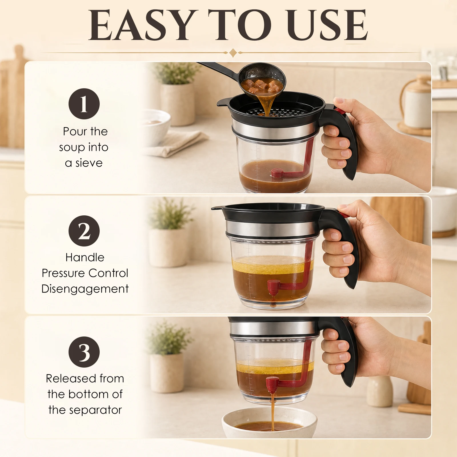Yağ Ayırıcı, Altından Açılan,  - Kitchen Gadgets Built In incelemesi ve fiyatı