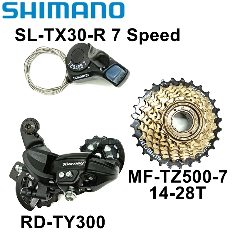 Shimano-自転車用ギアセット,6/7スピード,y300,リアディレイラー,tx30