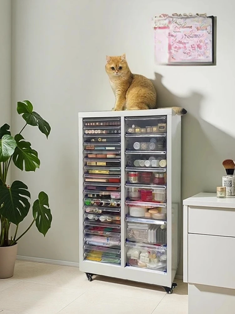 【Hot】Storage Cabinet Drawer Type Cosmetics Locker Bedroom Living Room Multi-layer Snacks Toys Interspersed Miscellaneous Locker