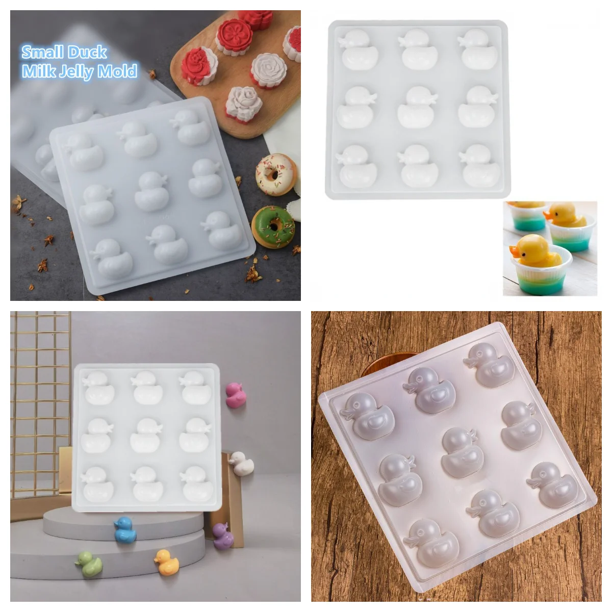 

9-Cavity Duck-Shaped Soft Candy, Chocolate, Jelly, and Soap Mold – Decorative Baking and DIY Pastry Tool