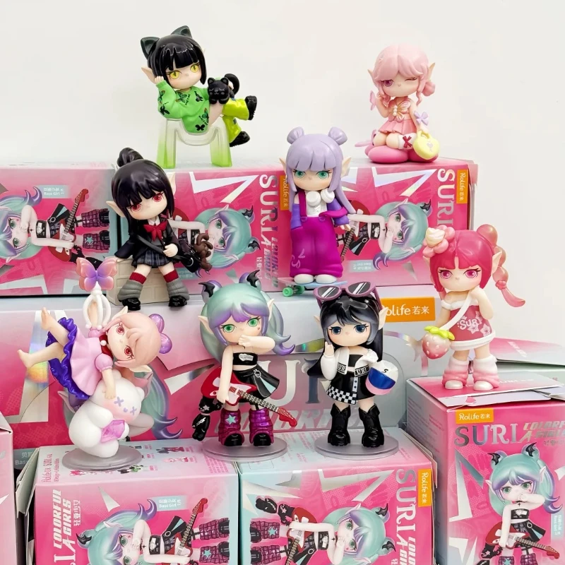 

Подлинная красочная серия Suri для девочек, слепая коробка, милые экшн-фигурки аниме, куклы, модный настольный орнамент, игрушка-сюрприз, праздничные подарки