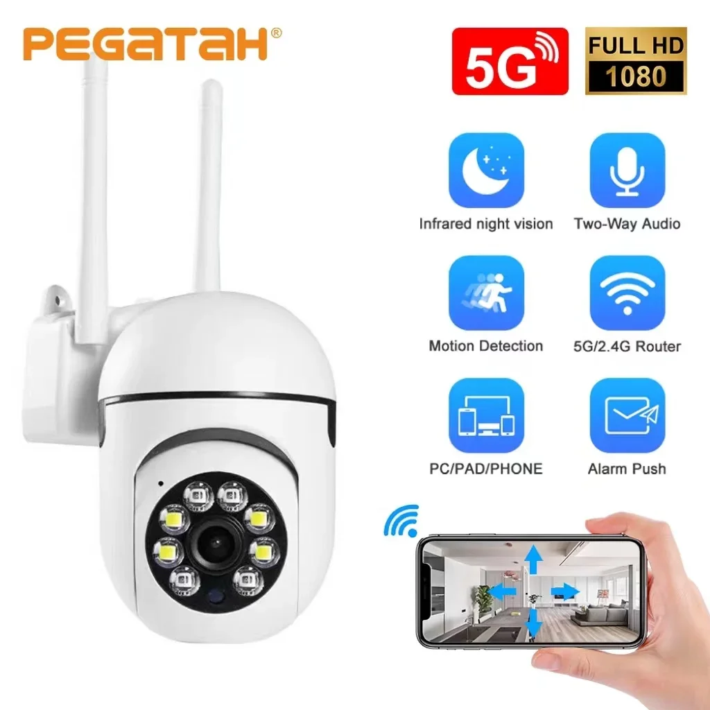 

NEW 1080P PTZ WIFI IP Camera Audio CCTV Surveillance 4X Zoom Night Full Color Wireless Waterproof H.264 Audio Security Monitor