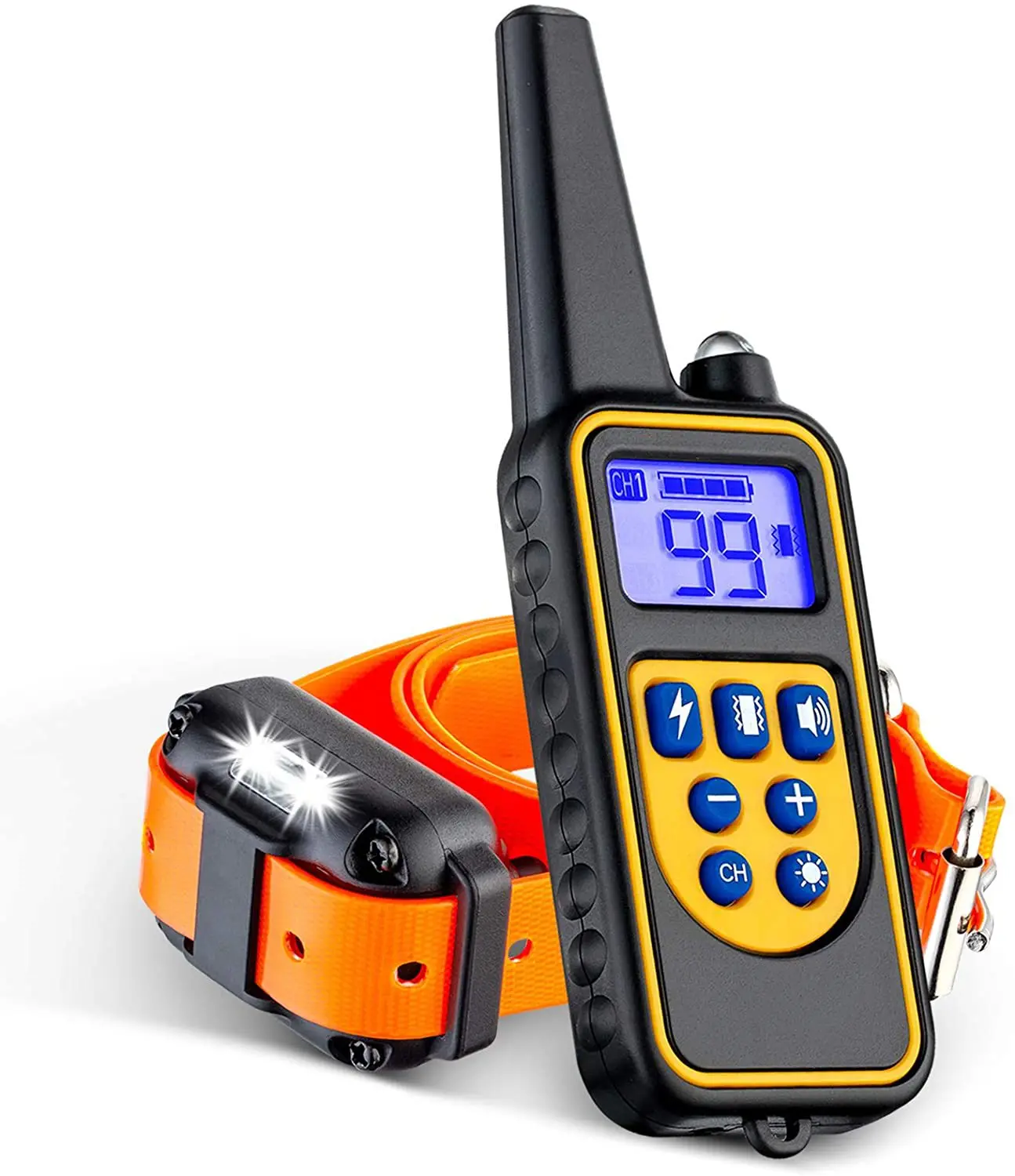 Universal Dog Training Collar for Bark Control, Waterproof Rechargeable Shock Collar with Remote and Auto Modes