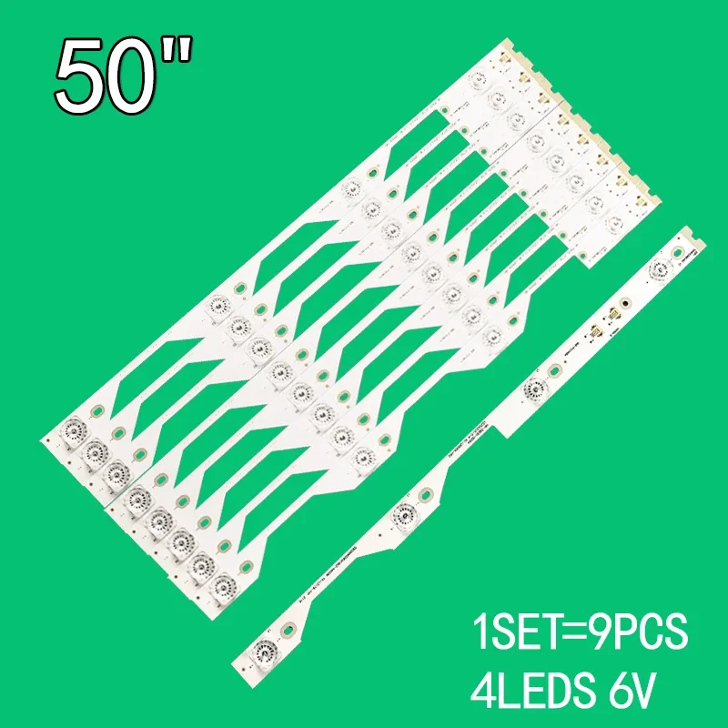 

9PCS(8A+1B) 4LEDs 6V For 55" TV LD2SA2US-D-K 4C-LB5004-HR2 HR-35B30-00564 tcl L50P1S-F L50P1-UD 50HR330M04B2 50HR330M04A2