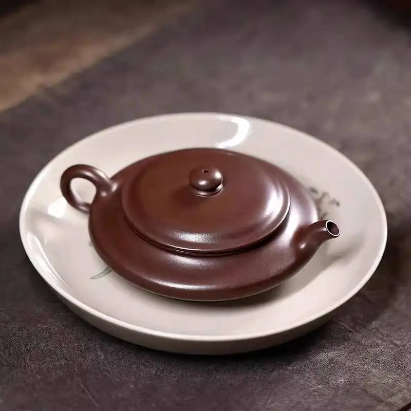 [Changtao]Yixing Original Mineral Clay Teapot, Traditional Handmade By Famous Craftsman Chen Shanqing, Factory Period Purple