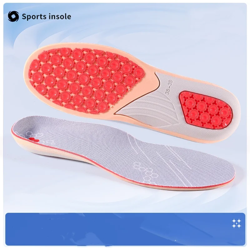 Anti-roll Sports Insoles TPU Arch Protection Shock-absorbing Special Basketball Running Insoles For Men
