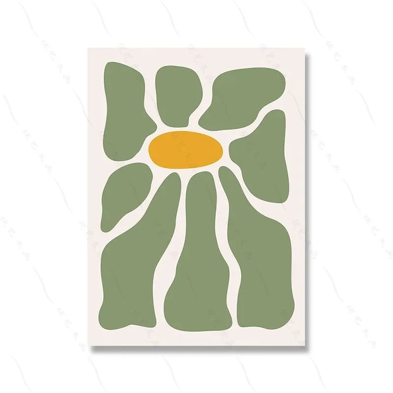 الشمال مجردة معرض ملون مضحك المشارك والمطبوعات بسيطة الرسم على لوحات القماش الجدارية جدار صور لغرفة المعيشة ديكور #3