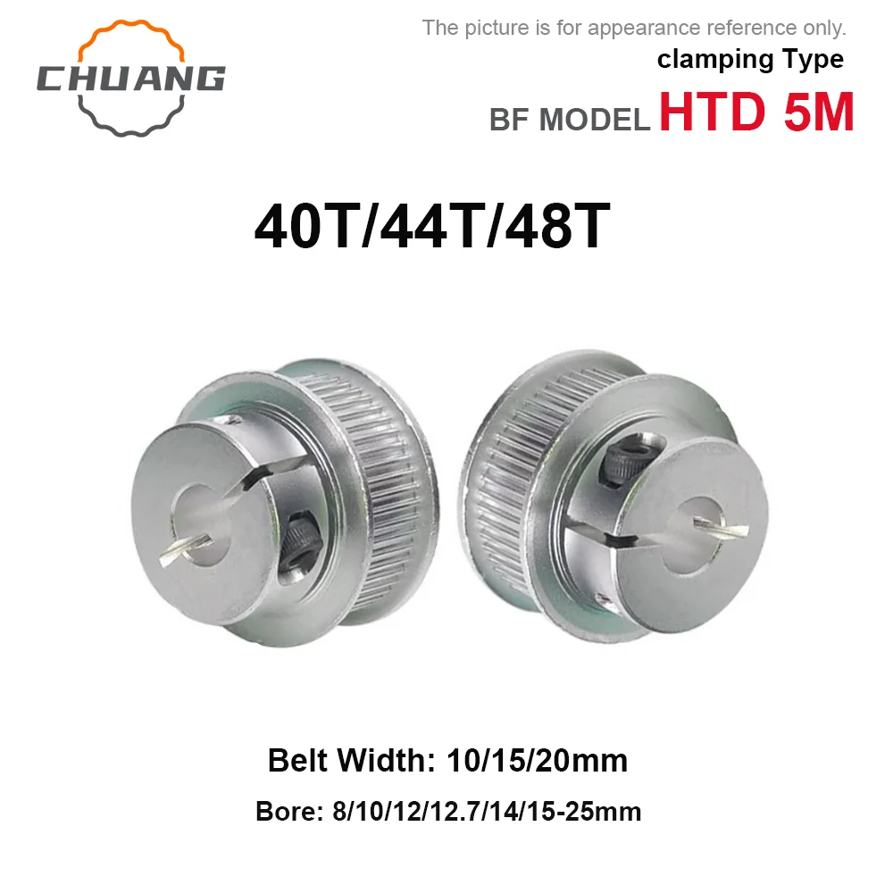 

clamping type HTD 5M timing pulley 40T/44T/48Teeth Belt Width 10/15/20mm Bore 8/10/12/14/15/16mm HTD 5M clamping type