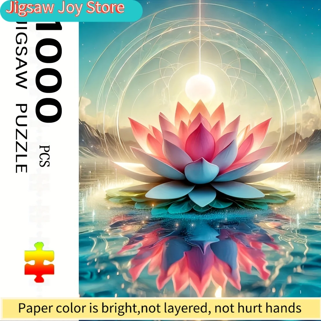 

Пазл «Цветок лотоса» (1000 элементов) — Яркий пейзаж с безмятежными водами и горами, для всей семьи, головоломка, развивающая мышление, DIY