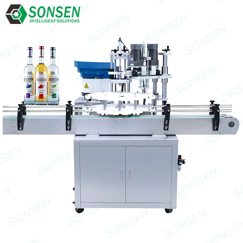 Automatic tightening cap capping machine cap locking machine plastic water bottle packaging cans can sealing machine