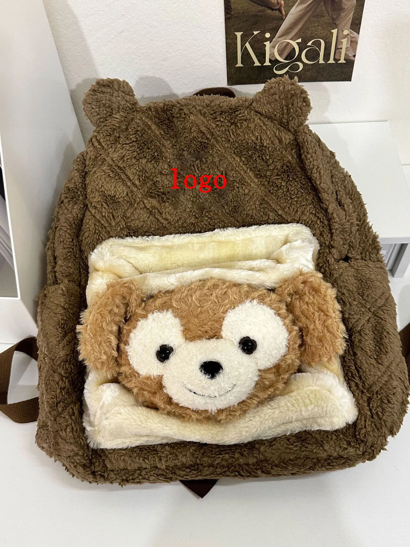 Disney Cartoon Cute Duffy Backpack for Women Large Capacity Kawaii Plush Casual School Bags Female Fashion Travel Laptop Daypack