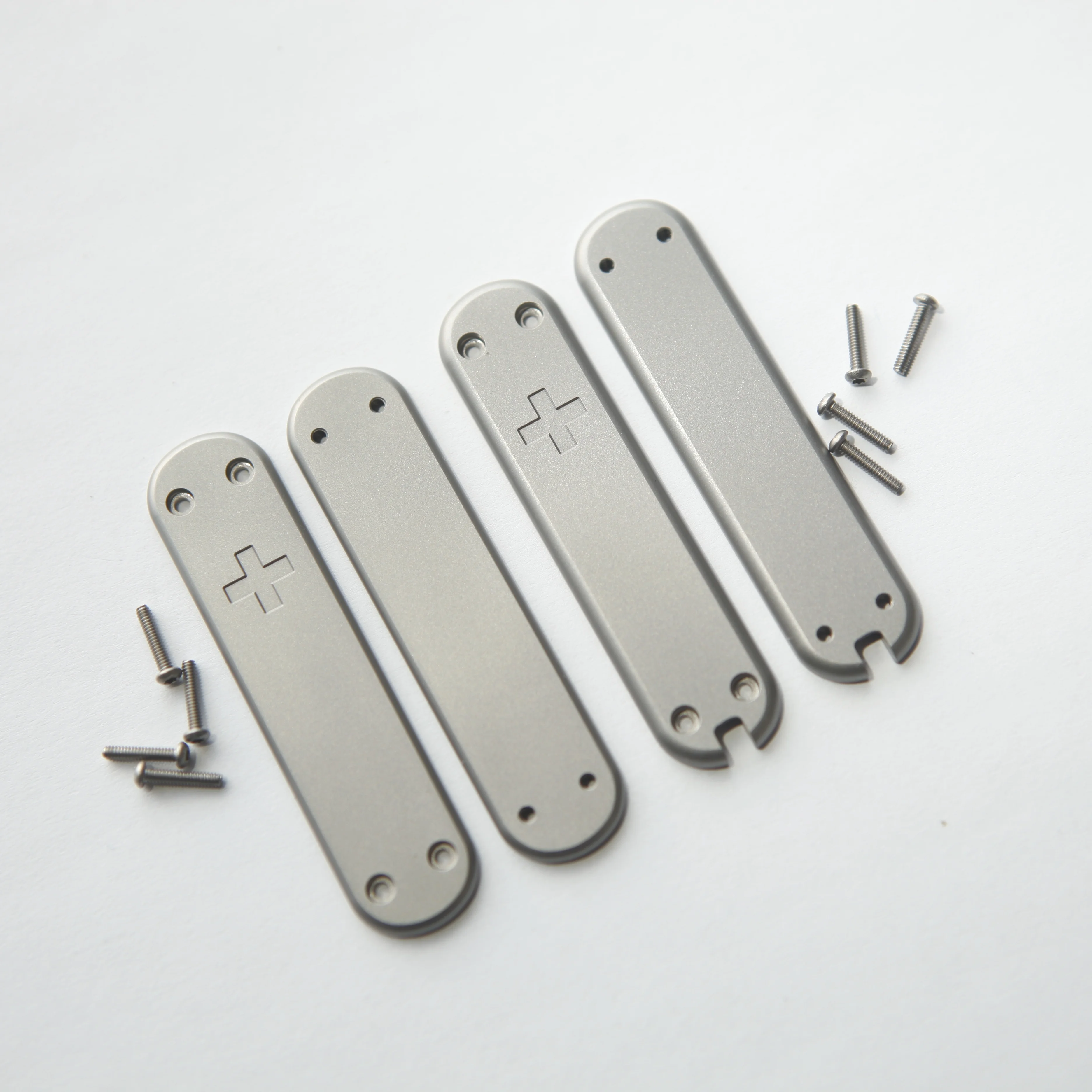 2 Types Titanium Alloy Knife Handle Scale Patches for 58mm Victorinox Swiss Army Knives DIY Make Part Replace（Excluding knives）