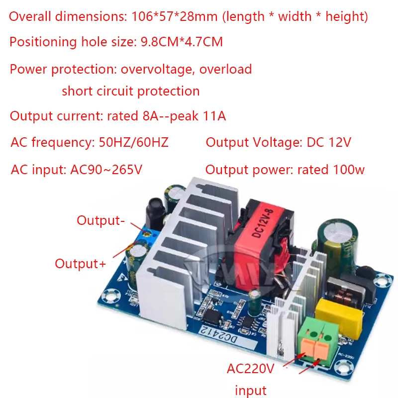 AC-DC Voltage Reduction 220V to 5V9V12V500/700MA/1A Isolation Switch Voltage Reduction Isolation Power Module Precision Board