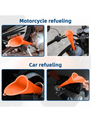 Funil de Plástico com Cabo Longo, 3 Cores Opcionais, Durável, para Transferência de Óleo e Líquidos, Ferramenta Universal para Manutenção Automotiva e Reparos em Garagem