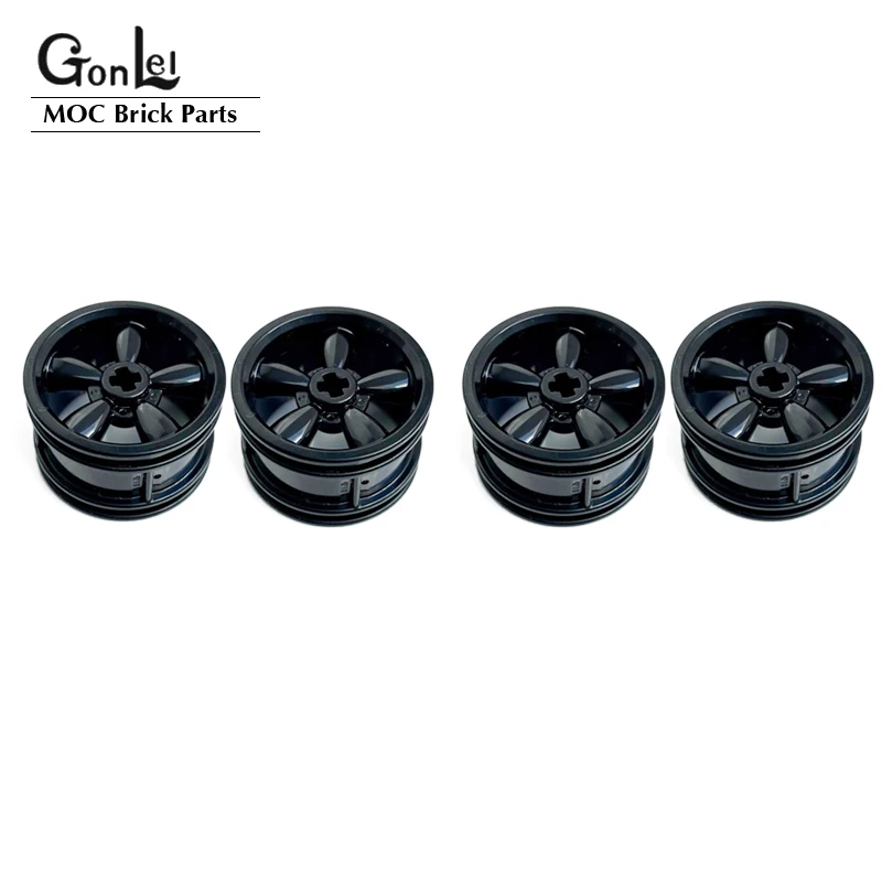 4Pcs/lot Technical Wheels & Tyres Parts 42716 Wheel 30x20 5-Spoke Compatible Tyre 44309 55976 15413 fit 10295 Cars Model Toys