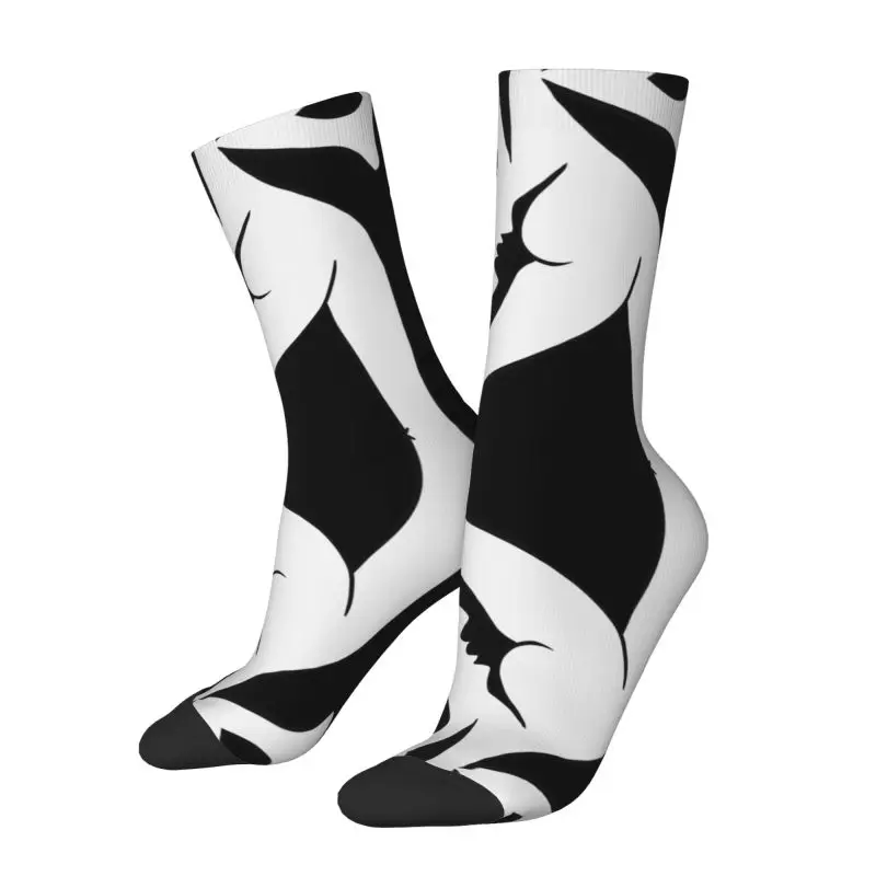 

Пользовательские черно-белые мужские носки Pablo Picasso, модные классические носки унисекс с 3D принтом