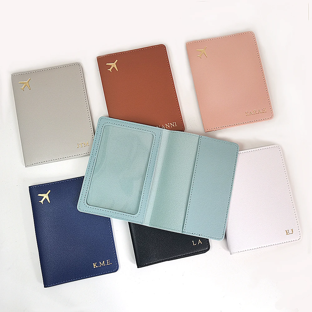Custom ชื่อหนังสือเดินทางท่องเที่ยวชุดกล่องส่วนบุคคลของขวัญหนังสือเดินทางเครื่องบินกระเป๋าเดินทางธุรกิจป้ายกระเป๋าเดินทาง