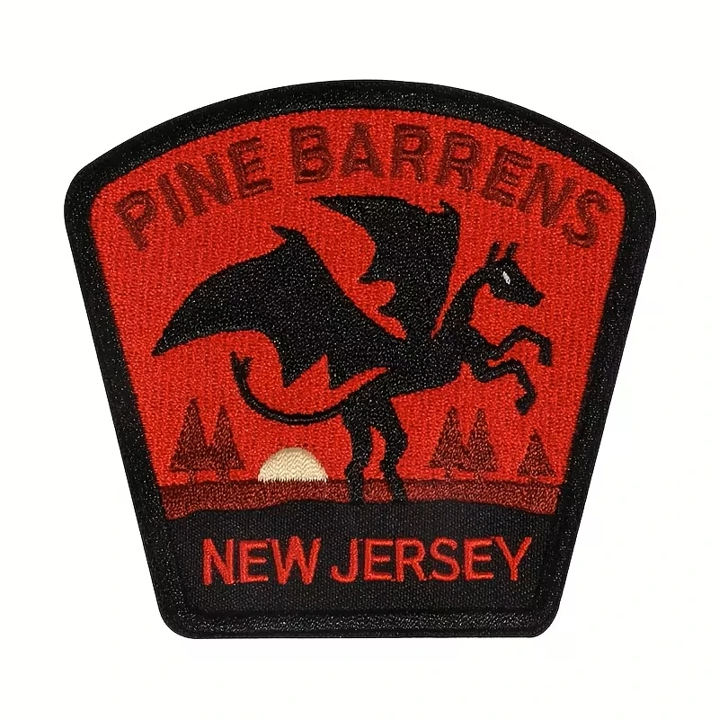 1PC New Jersey Pine Forest Wilderness Tour Embroidered Patch Iron On Badge DIY Gift For Clothes Cap Bag Jacket Trucker Hat