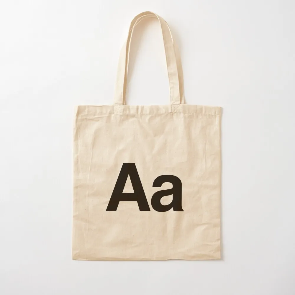 

Helvetica Aa Tote Bag shopping bag logo eco bag folding Canvas Tote