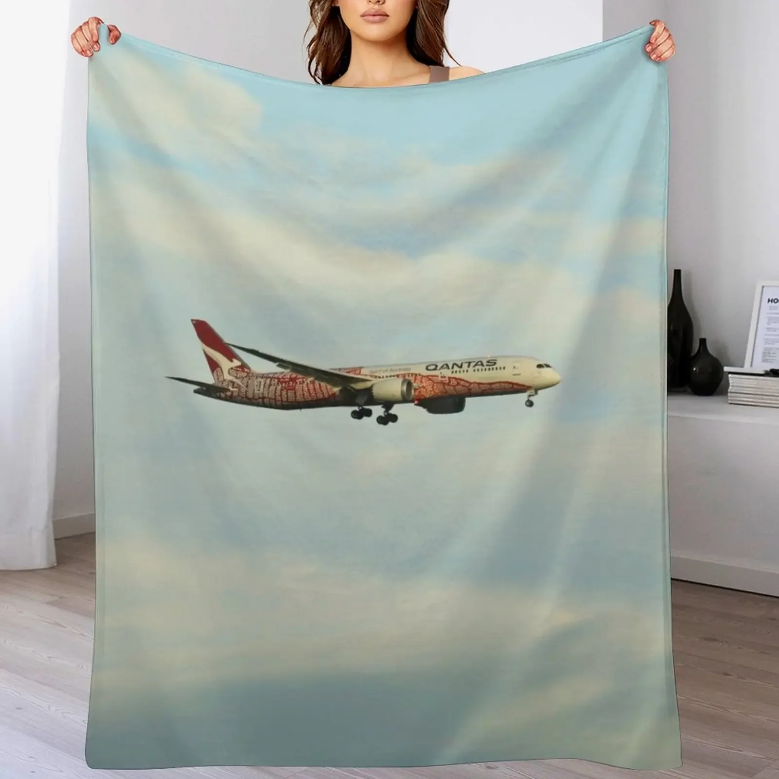 

Qantas dreaming of flight Throw Blanket warm for winter blankets ands Blankets