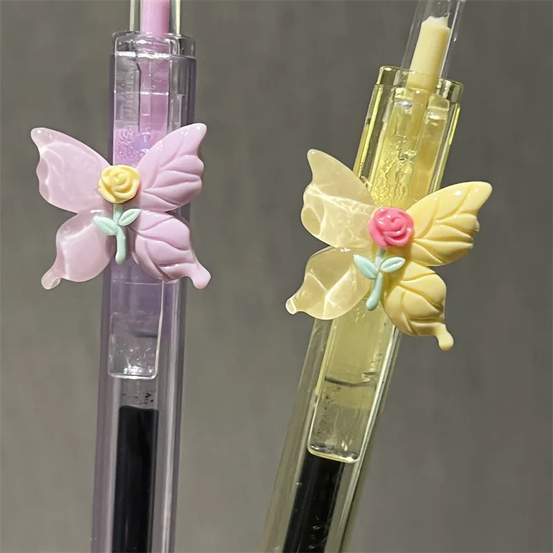 5Pcs/Set Gel Pen Butterfly Pen Stationery Kawaii School Supplies Gel Ink Pen School Stationery Office Suppliers Pen Kids Gifts