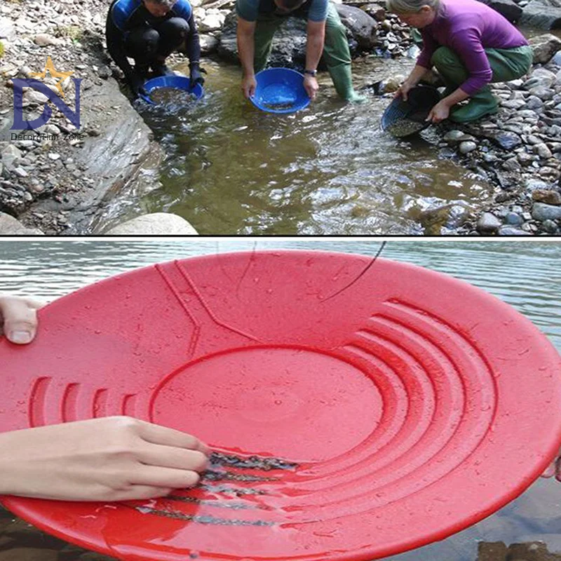 Durable Plastic 380mm Gold Panning Pan with Classifier and Washing Sieve Tray