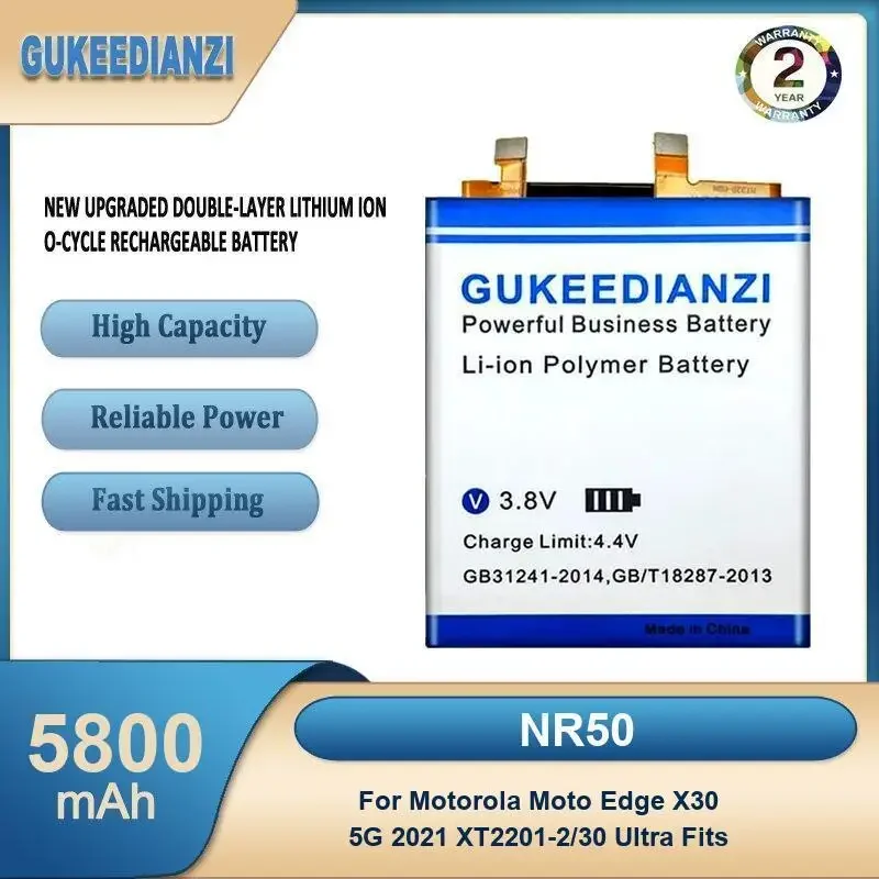 

NR50 5800mAh High Capacity Mobile Phone Battery For Motorola Moto Edge X30 5G 2021 XT2201-2/30 Ultra Fits