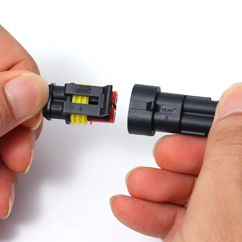 2 Pin Way Plug Waterproof Automotive Car Wire Electrical Connectors Plug with Wire for Car Motorcycle Scooter Marine 2/10pcs