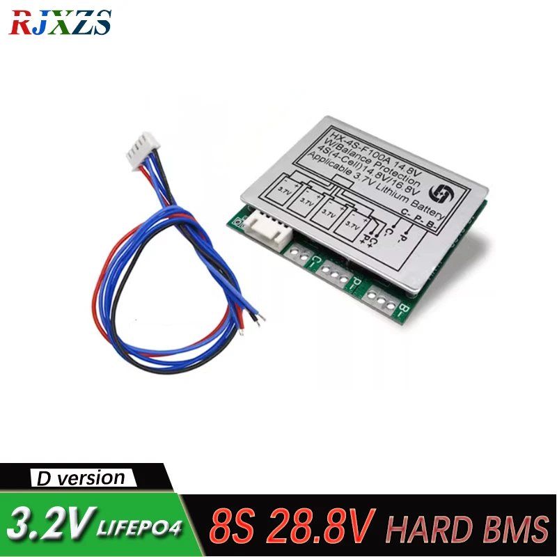 4S 100A 12.8V LiFePO4 BMS/PCM/PCB Battery Protection Circuit Board for 4 Packs 18650 Battery Cell With Temperature Switch