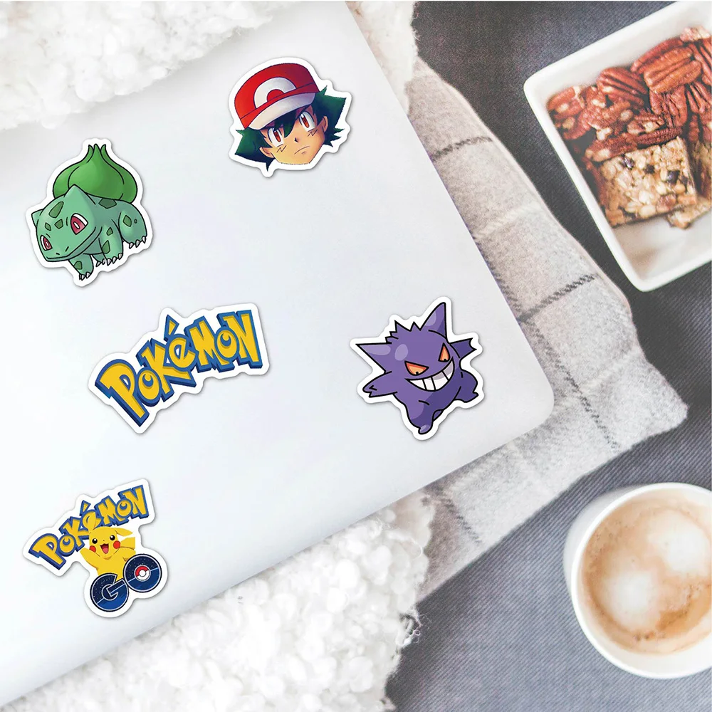 10/30/50pcs Cartoon Pokemon Anime Stickers per Kid Toy DIY moto Phone Diary Car Cute Graffiti Sticker Classic Kid Toy Gift