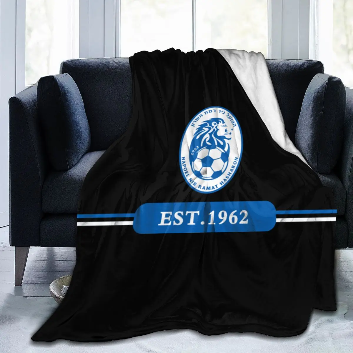 Israel Hapoel Nir Ramat HaSharon Fc Fleece Blanket Ultra Soft Flannel Blanket Digital Printed All Season Premium Fluffy