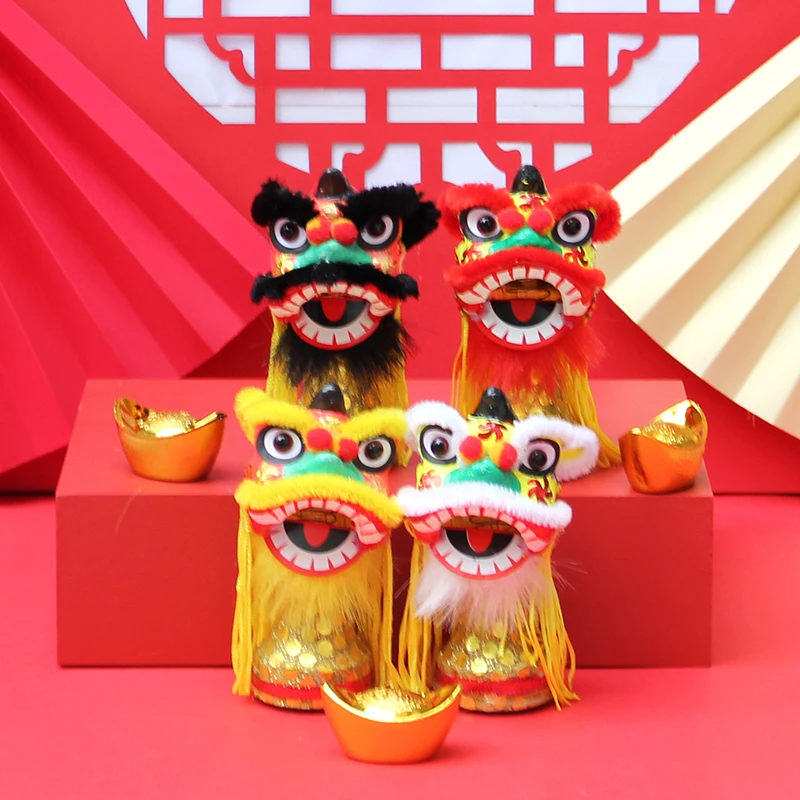 Lion Dance Ornaments Foshan Small Awakening Lion Chinese Style Chinese Characteristics Southern Lion Head Mini Handicraft Gift