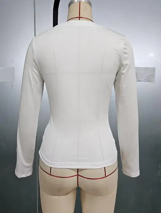 2025, herbst/Winter Neue frauen Mode Lässig Einfarbig Sexy Langarm T-shirt frauen Engen U Neck pullover