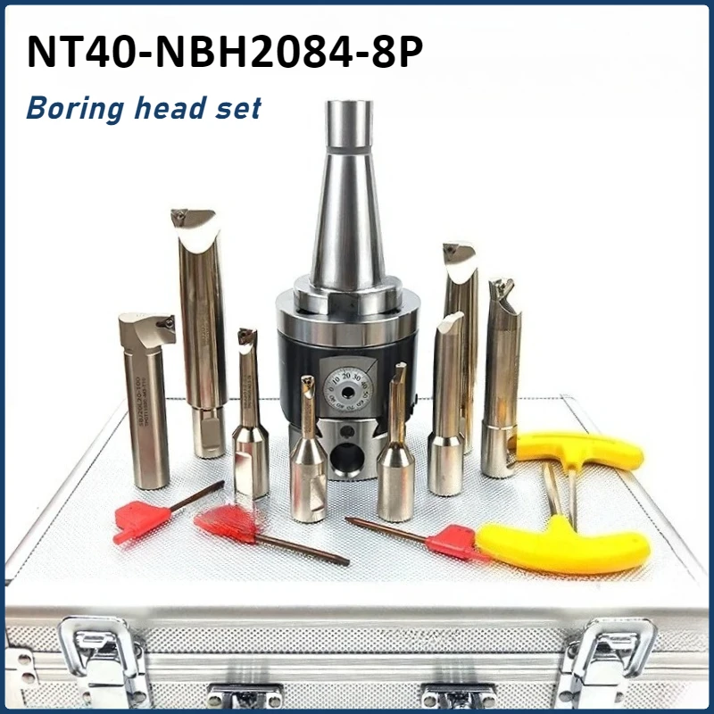 

boring-tool-suit NBH2084 fine boring head NT40 tool Holder + 8pcs 20mm Boring Bar Boring rang 8-280mm Tool Set