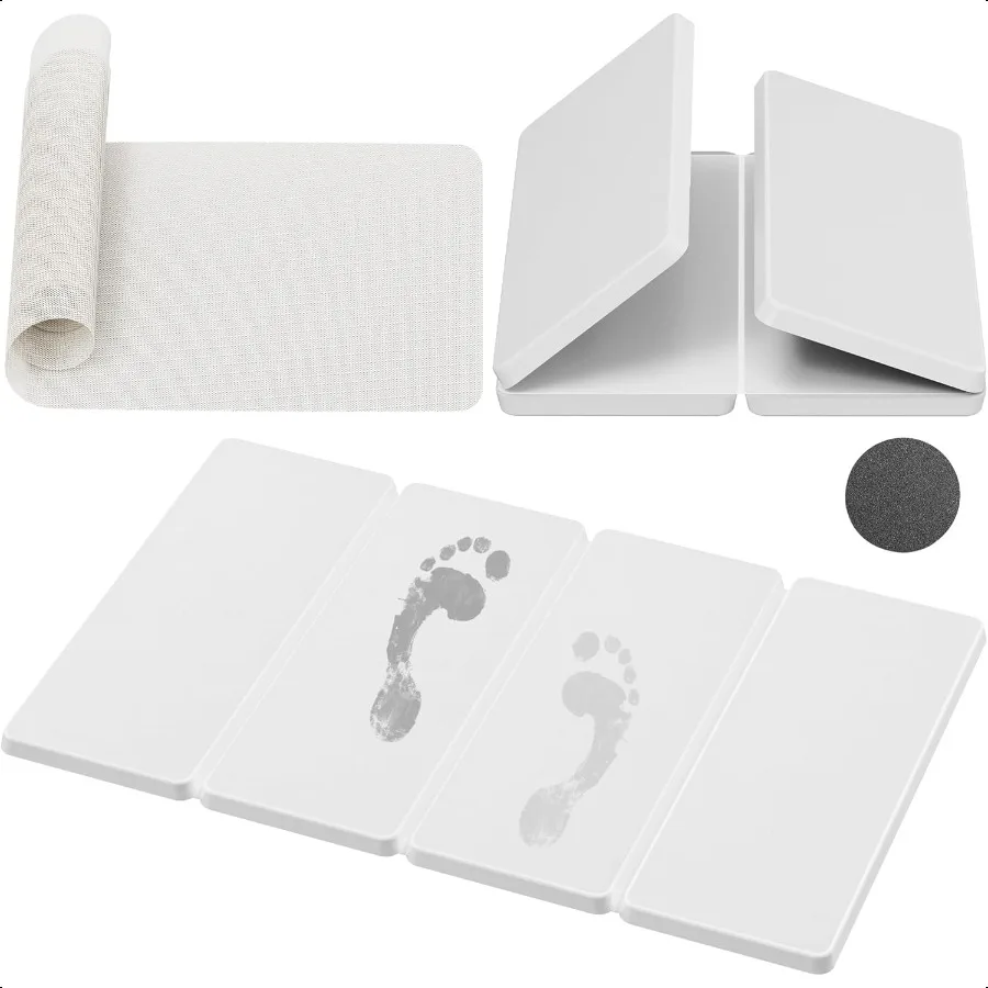 

Складные каменные коврики для ванной комнаты, 23,5 x 15,4 дюйма, нескользящий коврик Diatoeous Earth, впитывающий быстросохнущий коврик для сушки посуды f